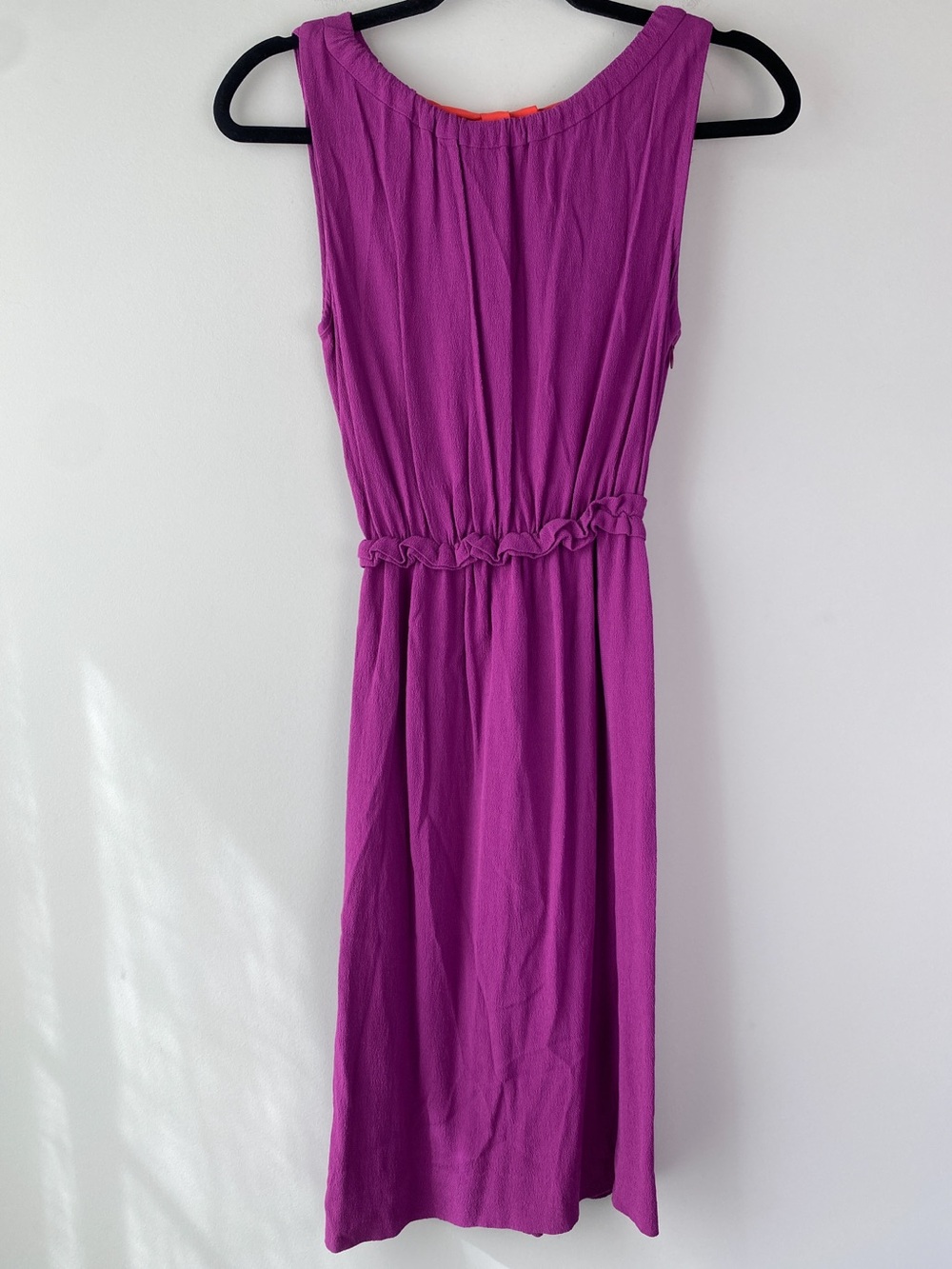 Kate Spade Womens Katia Crepe Dress XS Magenta Sleeveless Tie Back Chic